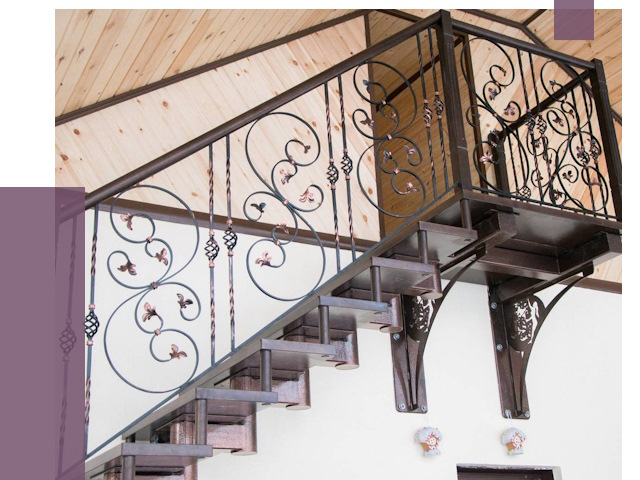Кованые лестницы в Нурлате от 81331 руб. под ключ