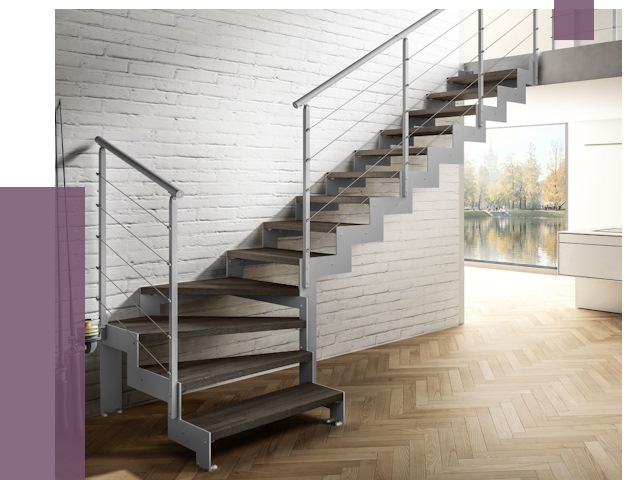 Г-образные лестницы под ключ в Нурлате от 37798 руб. | ПРОЛЁТ-Нрт