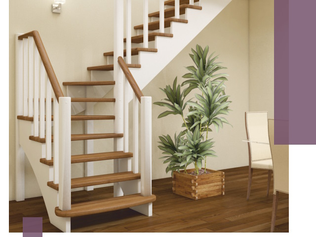 Г-образные лестницы под ключ в Нурлате — изготовление и монтаж