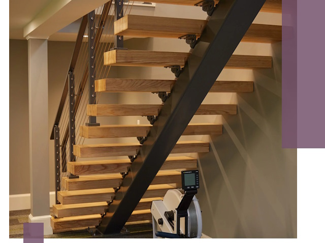 Лестницы на монокосоурах под ключ в Нурлате - изготовление и монтаж