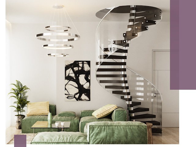 Лестницы для двухуровневой квартиры в Нурлате — изготовление и монтаж