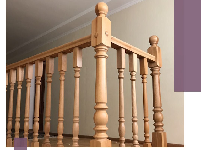 Деревянные перила на заказ в Нурлате: монтаж и изготовление