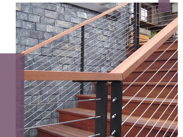 Тросовые перила под ключ в Нурлате от 7925 руб. 