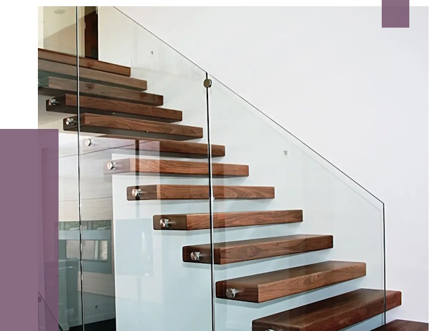 Стеклянные перила для лестницы в Нурлате от 15119 руб.