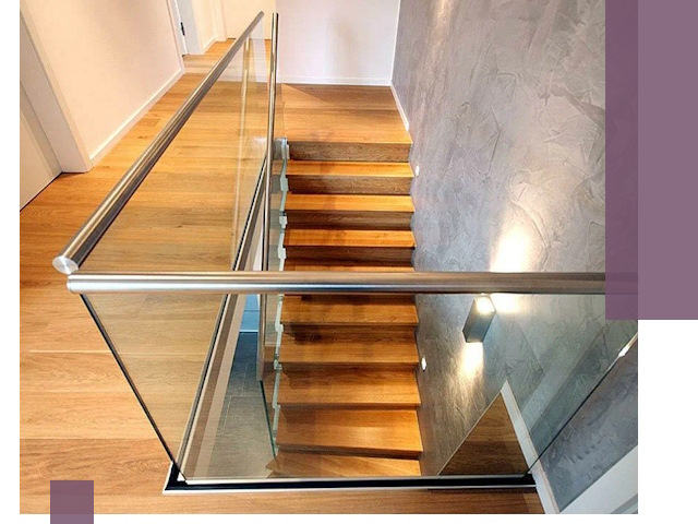 Перила для лестницы в доме — изготовление и монтаж в Нурлате