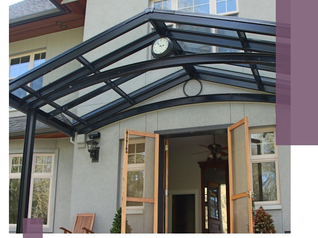 Изготовление и монтаж навесов и козырьков в Нурлате