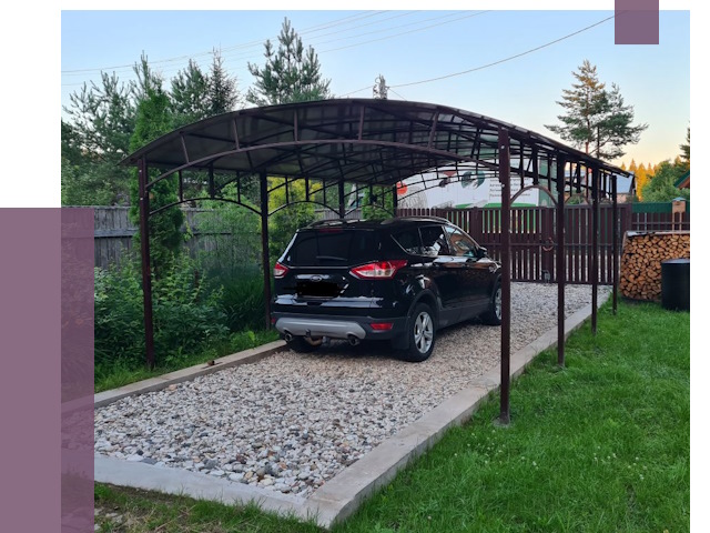 Навесы для автомобиля в Нурлате от 13399 руб.  | ПРОЛЁТ-Нрт