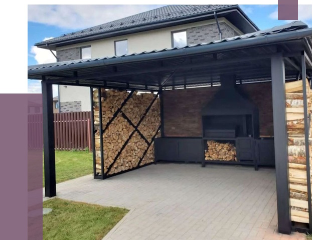 Навесы для барбекю в Нурлате от 12982 руб. под ключ | ПРОЛЁТ-Нрт