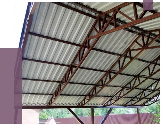 Навесы из профнастила в Нурлате от 7507 руб. | ПРОЛЁТ-Нрт