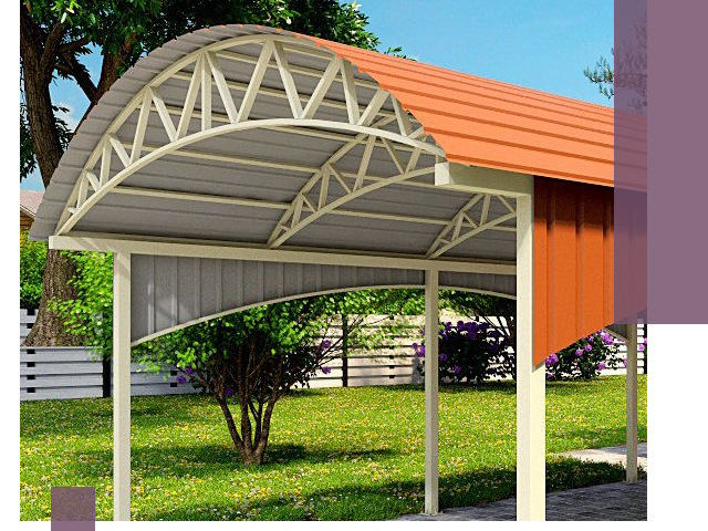 Навесы из профнастила под ключ в Нурлате — установка и монтаж