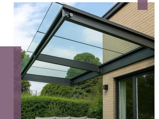 Стеклянные навесы и козырьки в Нурлате от 12512 руб.