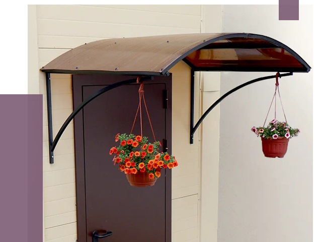 Козырьки над входом в Нурлате от 15119 руб.  | ПРОЛЁТ-Нрт