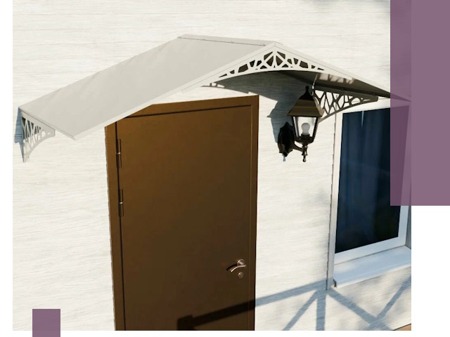 Металлические козырьки на входы и террасы в Нурлате