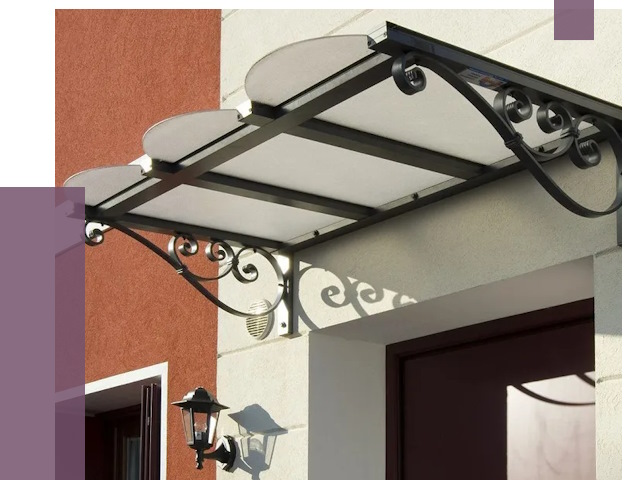 Односкатные козырьки в Нурлате от 8550 руб.  | ПРОЛЁТ-Нрт