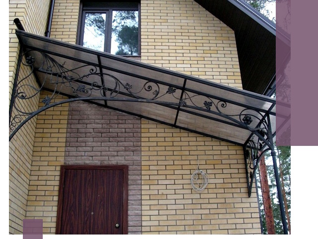 Односкатные козырьки из металла под ключ в Нурлате