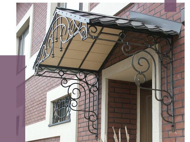 Двускатные козырьки в Нурлате под ключ от 13034 руб.