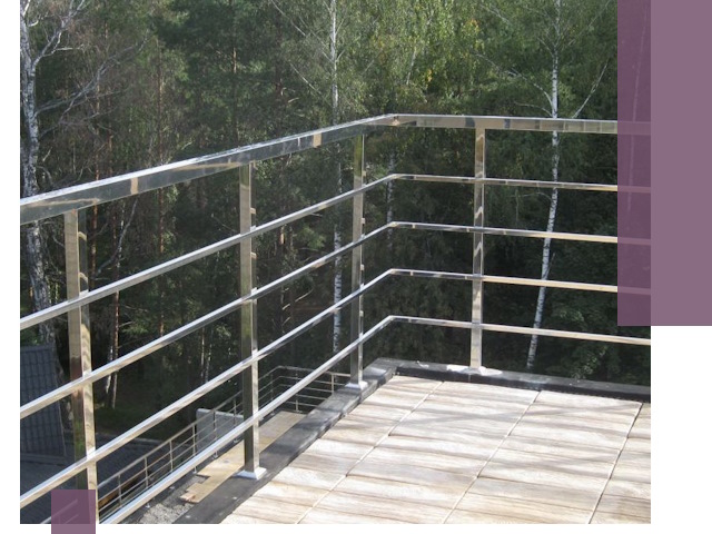 Парапеты из нержавеющей стали в Нурлате — изготовление и монтаж