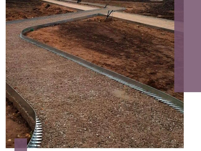 Металлические бордюры под ключ в Нурлате — изготовление и монтаж