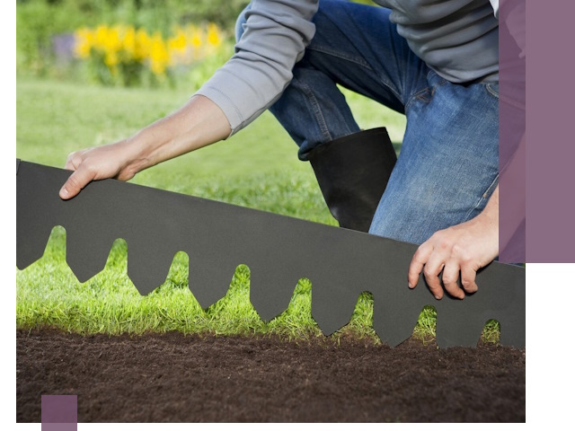 Металлические бордюры для газона в Нурлате — изготовление и монтаж