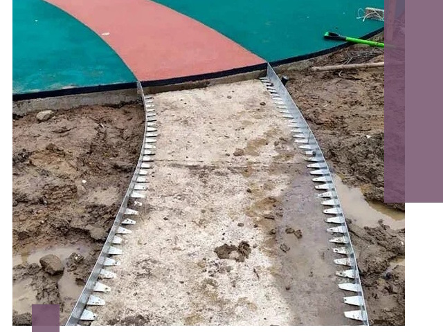 Металлические бордюры для дорожек в Нурлате — монтаж и изготовление