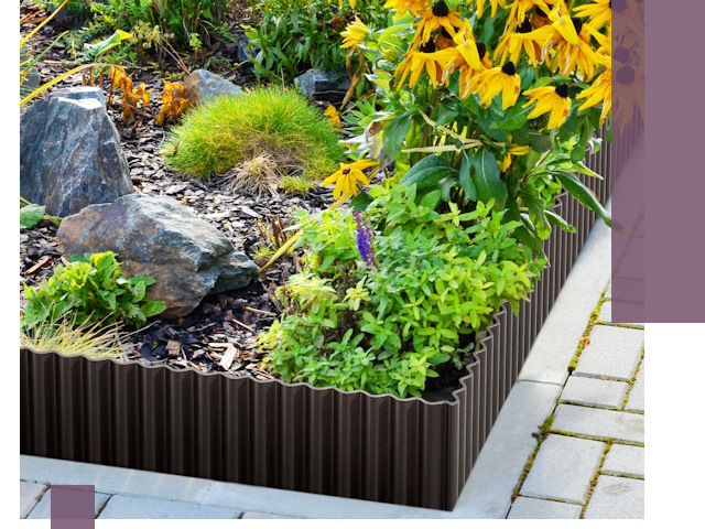 Металлические бордюры для клумб в Нурлате — производство и монтаж