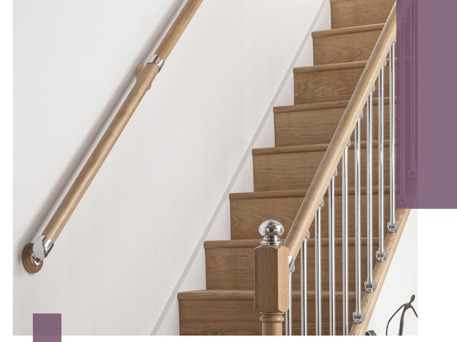 Пристенные поручни из стали и нержавейки под монтаж в Нурлате